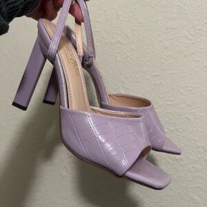 Elegant Lavender High Heel Sandals